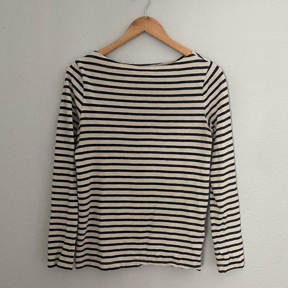 French Girl Navy stripped Gap Top - Picture 2 of 4